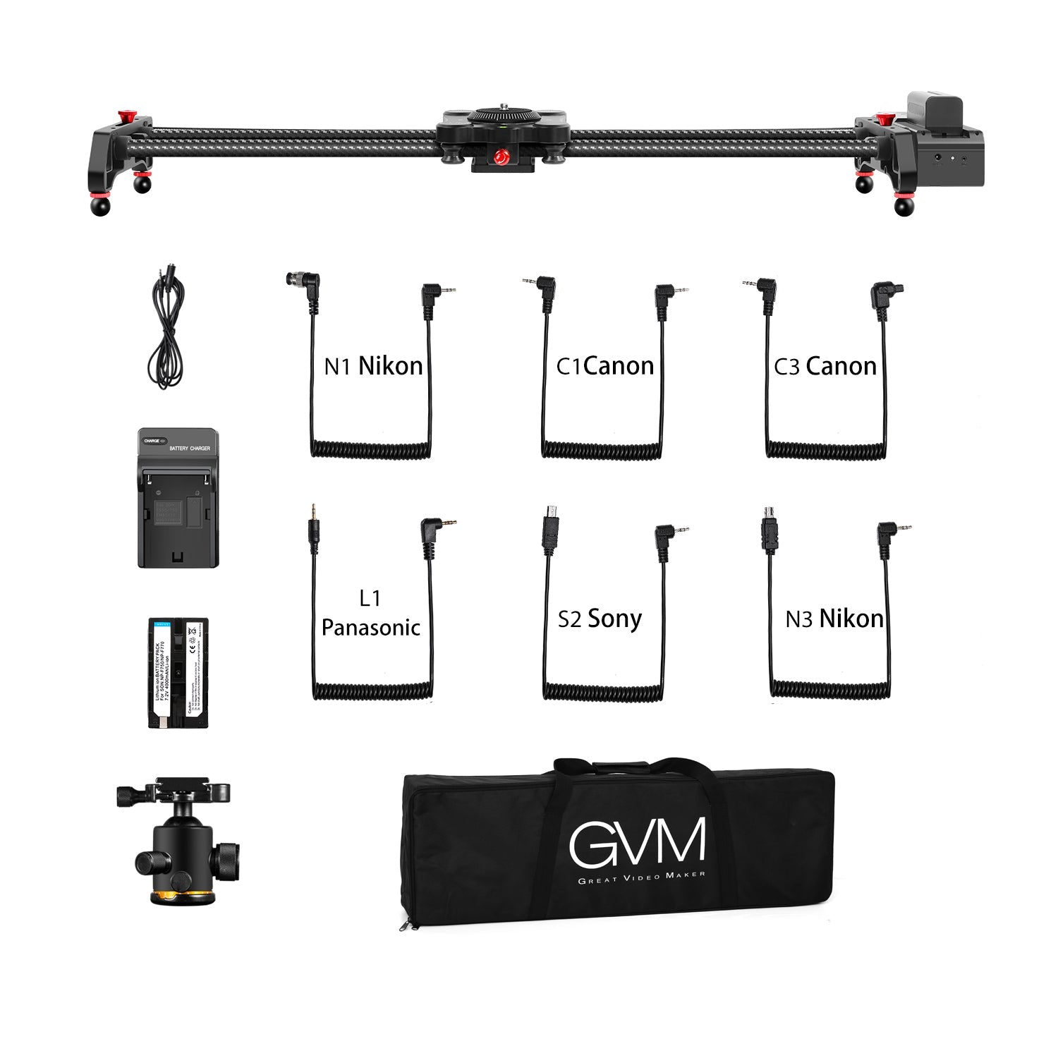 GVM SLIDER-80 Wireless Professional Carbon Fiber Motorized Camera Slider (32") - GVMLED