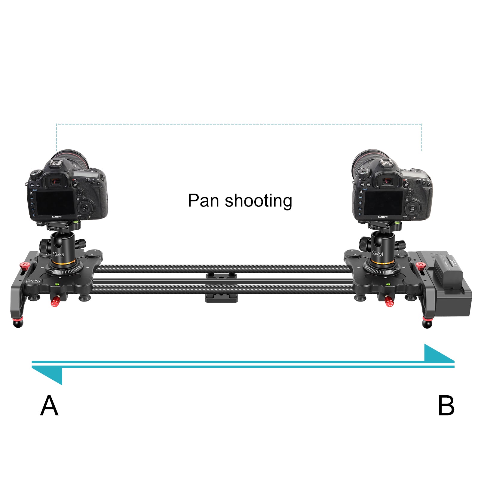 GVM SLIDER-80 Wireless Professional Carbon Fiber Motorized Camera Slider (32") - GVMLED