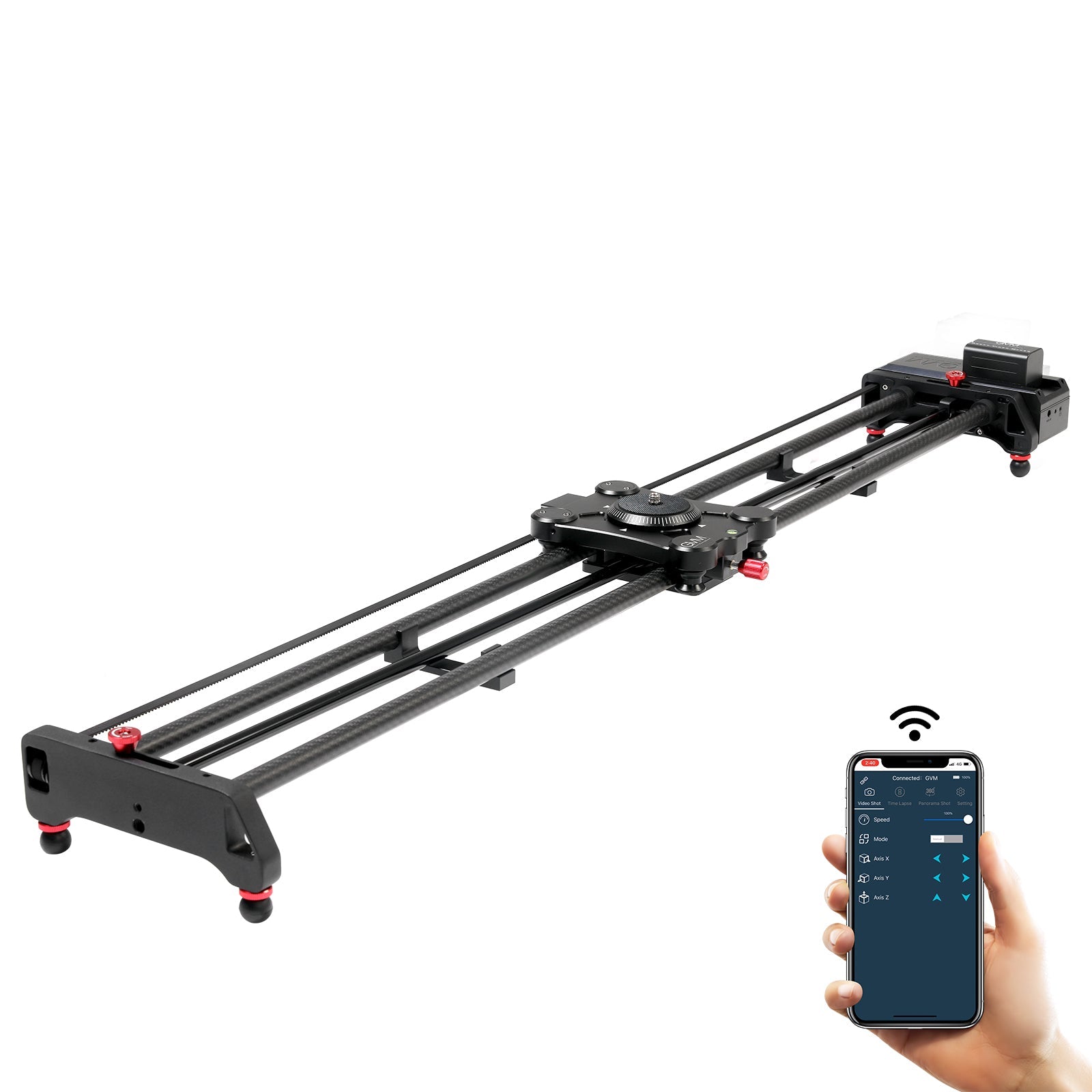 GVM SLIDER-80 Wireless Professional Carbon Fiber Motorized Camera Slider (32") - GVMLED