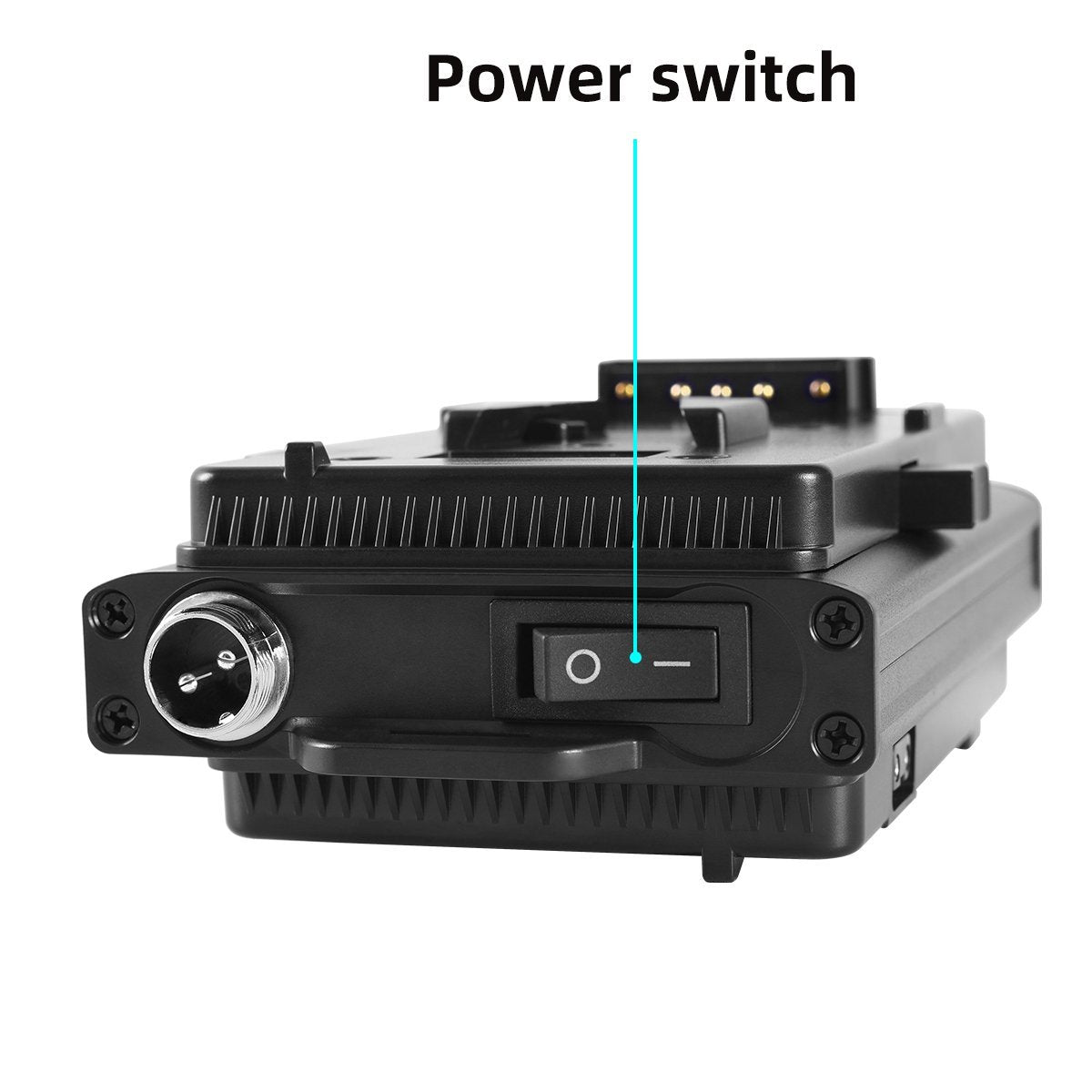 GVM V-Mount Battery Plate Adapter with DC Cable Output for P80S - GVMLED