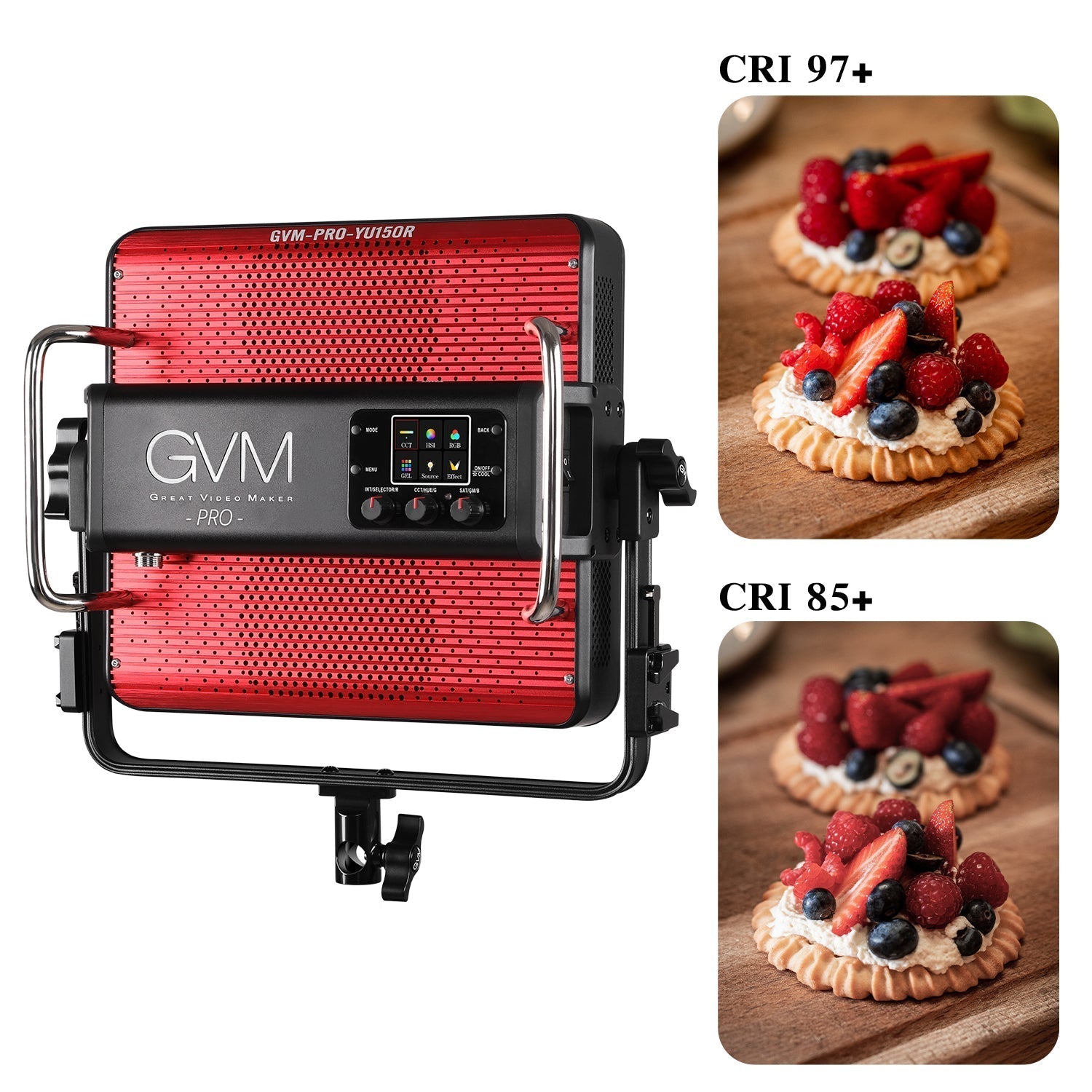 GVM YU150R PRO LED Video Light Board RGB & Bi-Color Studio Light 3 Kits - GVMLED