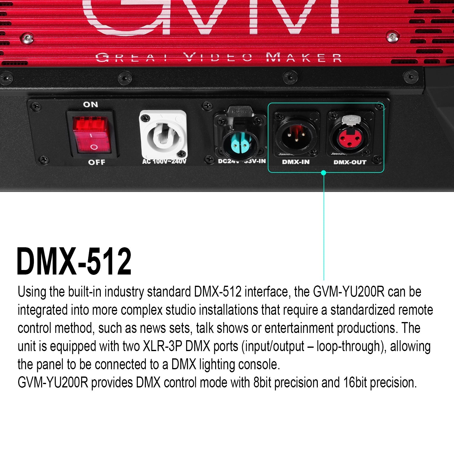 GVM YU200R Led Video Lights Panel Rgb And Bi-Color Studio Light - GVMLED